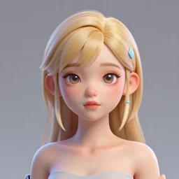 3D skin model a cute girl blonde hairs cyberpunk style concept art skin model, 3d models
