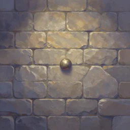 stylized seamless handpainted texture from overwatch by blizzard of a medieval stone wall by michael vicente, orb, oilpainting, substance painter, substance designer, unreal engine - w 5 1 2