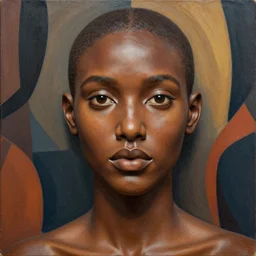 detailed portrait in femininity, realistic face sculpted features, ethnic, exotic, arabic, melanin, deep clear eyes, statuesque, warm glowing skin, chiaroscuro, tangible, angular impressionism, mocha, arabesque backdrop, contemporary, modern fashion, rich colors, tina yeh, rutkowski bussiere mullins leyendecker