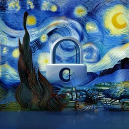 cybersecurity in style of van gogh