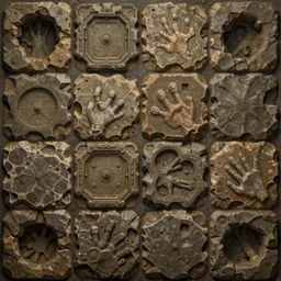 digital hand painted dungeon rock tiles textures, digital art, fantasy, behance, pinterest, deviantart, artstation, design, rpg, detailed, digital art, incredible, digital painting