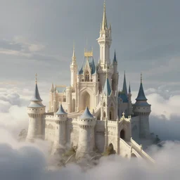 castle in the clouds, diffuse lighting, fantasy, intricate, elegant, highly detailed, lifelike, photorealistic, digital painting, artstation, illustration, concept art, smooth, sharp focus, naturalism, trending on byron's - muse, by greg rutkowski and greg staples