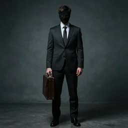 A mysterious man holding a briefcase.