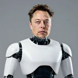 Elon Musk as a white android robot, 4k, detailed, award-winning photo, 150mm lens, f/8