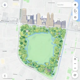 Central Park New York, google maps