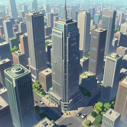 a futuristic cityscape with skyscrapers and cars, a detailed matte painting by Makoto Shinkai, trending on cgsociety, panfuturism, matte painting, cityscape, rendered in unreal engine
