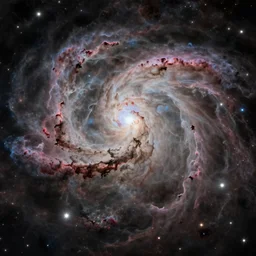 an image of a beautfiul nebula, digital art, hudson river school