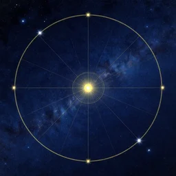 3 dimensional Star map of Sirius A and Sirius B, Painting by the Dogon people of Mali