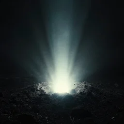 Light trying to escape a black hole