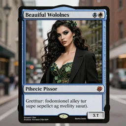 a beautiful and detailed magic the gathering card of a seductive poison ivy dressed as a lawyer in the big city, dark eyeliner, intricate, elegant, highly detailed, digital painting, artstation, concept art, matte, sharp focus, illustration, art by rebecca guay and by arthur rackham and by alphonse mucha and by john william waterhouse