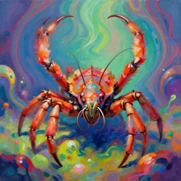 🦣, psychedelic style, surreal, digital painting