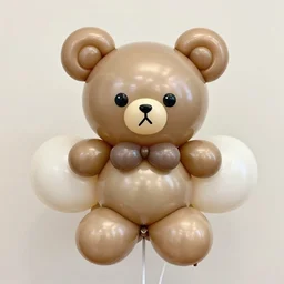 3 d balloon render of an adorable bear cute lisa frank