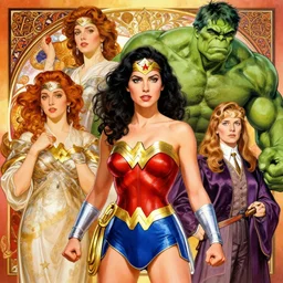 portrait of Lynda Carter as wonder woman tv show fighting the hulk by Stanley Artgerm Lau , greg rutkowski, thomas kindkade, alphonse mucha, loish, norman rockwell. Trending on artstation rule of thirds detailed illustration hd 4k