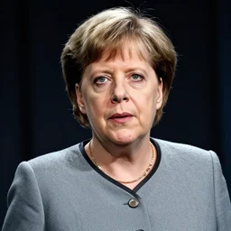 Angela Merkel from a 60s scifi horror bookcover by Jason edmiston