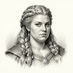 plump female dwarven commoner | complex braided hairstyle | pencil sketch | hyperdetailed | ralph horsley | bust portrait | dungeons and dragons |
