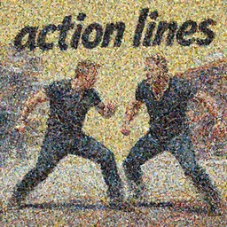 'guy fieri brawling with gordon ramsay, painting by phil hale, 'action lines'!!!, graphic style, visible brushstrokes, motion blur, blurry