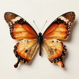 butterfly with wings made of pizza slices,