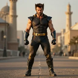 the wolverine, butcher, full body shot by yousuf karsh, golden hour, realistic, body shot, sharp focus, 8 k high definition, insanely detailed, intricate, elegant