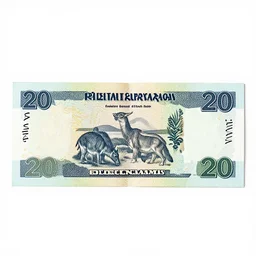 a espiritual design of a Selknam money bill with the numeral value of 20, with aboriginal design and illustrations of Patagonian animals and vegetation by gustav dure and frank miller , Elegant clean design, with well-defined edges and lines, clear figures, ink, sharp contrast, symetrical, 2400 dpi