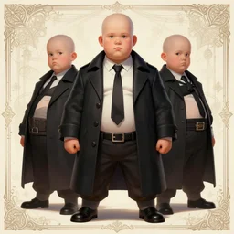 a highly detailed illustration of 5 4 year - old clean - shaven chubby white man wearing black detective coat with necktie, heroic pose, strings background, intricate, elegant, highly detailed, centered, digital painting, artstation, concept art, smooth, sharp focus, league of legends concept art, wlop.