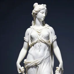 anime girl, Greek statue, statue art