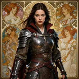 a highly detailed portrait of buffy the vampire slayer as a medieval chinese warrior, beautiful detail and color, art by john collier and albert aublet and krenz cushart and artem demura and alphonse mucha, volumetric lighting, octane render, 4 k resolution, trending on artstation, masterpiece