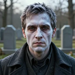 julian beck portrait, as a grave keeper, art by artgerm, wlop, loish, ilya kuvshinov, 8 k realistic, hyperdetailed, beautiful lighting, detailed background, depth of field, symmetrical face, frostbite 3 engine, cryengine,