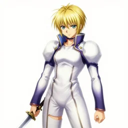 beautiful image of saber from fate / stay night in a thight plugsuit, high quality, highly detailed, 4 k, drawn by wwpgi, trending on artstation