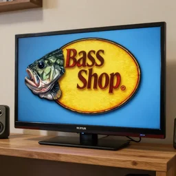 still of a bass pro shop tv commercial, highly detailed, bass pro shop logo