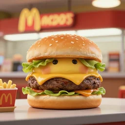 the strange cheeseburger creature at the fast food place, film still from the movie directed by denis villeneuve and david cronenberg with art direction by salvador dali and zdzisław beksinski, pixar, wide lens