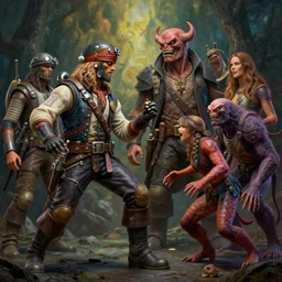 realistic detailed photo rendered in octane 3 d, space pirate fights mutants by francis bacon, by h. r. giger, by ayami kojima, amano, karol bak, greg hildebrandt, and mark brooks, rich deep colors. beksinski painting, art by takato yamamoto. masterpiece. rendered in blender, ultra realistic, smooth shading, ultra detailed, high resolution, cinematic, unreal 6