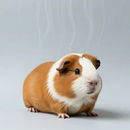 wavy vertical lines hovering over guinea pig
