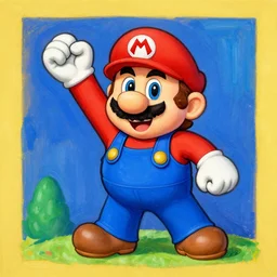 super mario by pablo picasso