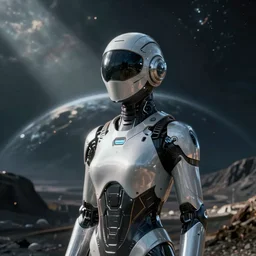 halo, cortana, in alien planet, moody background, no mans sky