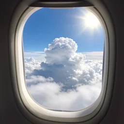 beautiful sky from inside airplane window sun big fluffy clouds close ultra realistic 4k_-n_4_-i_-S_98882