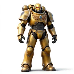 space marine in power armor, high detail digital art, full body, standing, isolated on a pure white background, centered, whole figure in frame, sharp focus, studio lighting