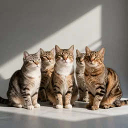 cats party, studio potrait