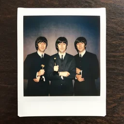 Polaroid photo of the beatles in fortnite , award winning