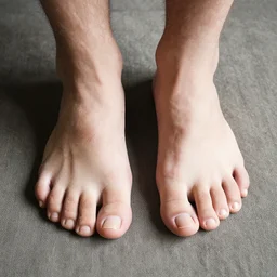 a man with the most knobbly toes
