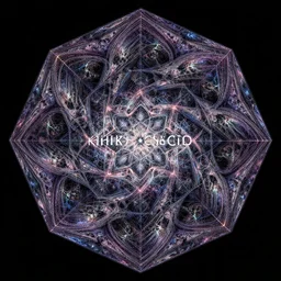 album cover art for hexagon fractal imagination by akihiko yoshida