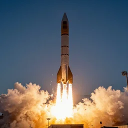 Launch of a rocket, pulp fiction