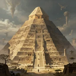 ancient civilization, artstation, highly detailed, digital painting, mysterious pyramid, concept art, mystical landscape, sharp focus, cinematic lighting, cgsociety, illustration, art by greg rutkowski