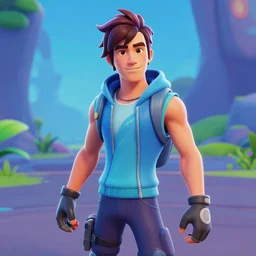 a character reveal of young thom yorke in fortnite, high quality