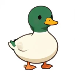 cute mallard, illustration, png, comic, professionell