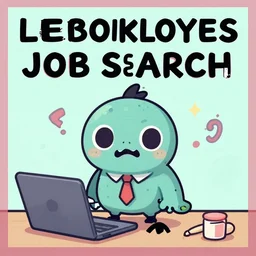 a poster for en employees job search saying : looking for cute zombie