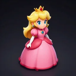 an icon of princess peach, artstation, rpg, digital art, isometric, dark background, dark souls.