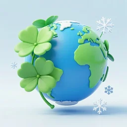 “🍀+🌎+❄️ digital art, octane render, concept art, 4k”