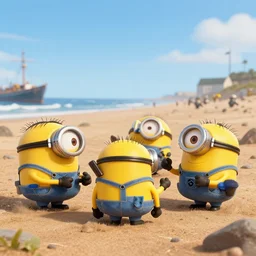 minions storming omaha beach on d-day