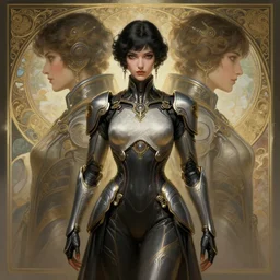 symmetry!! portrait of futuristic samurai, sci - fi, tech wear, intricate, elegant, extremely detailed, digital painting, artstation, cinematic lighting, concept art, smooth, sharp focus, illustration, art by artgerm and greg rutkowski and alphonse mucha, 8 k