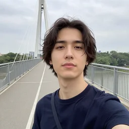 pewdiepie selfie at a bridge